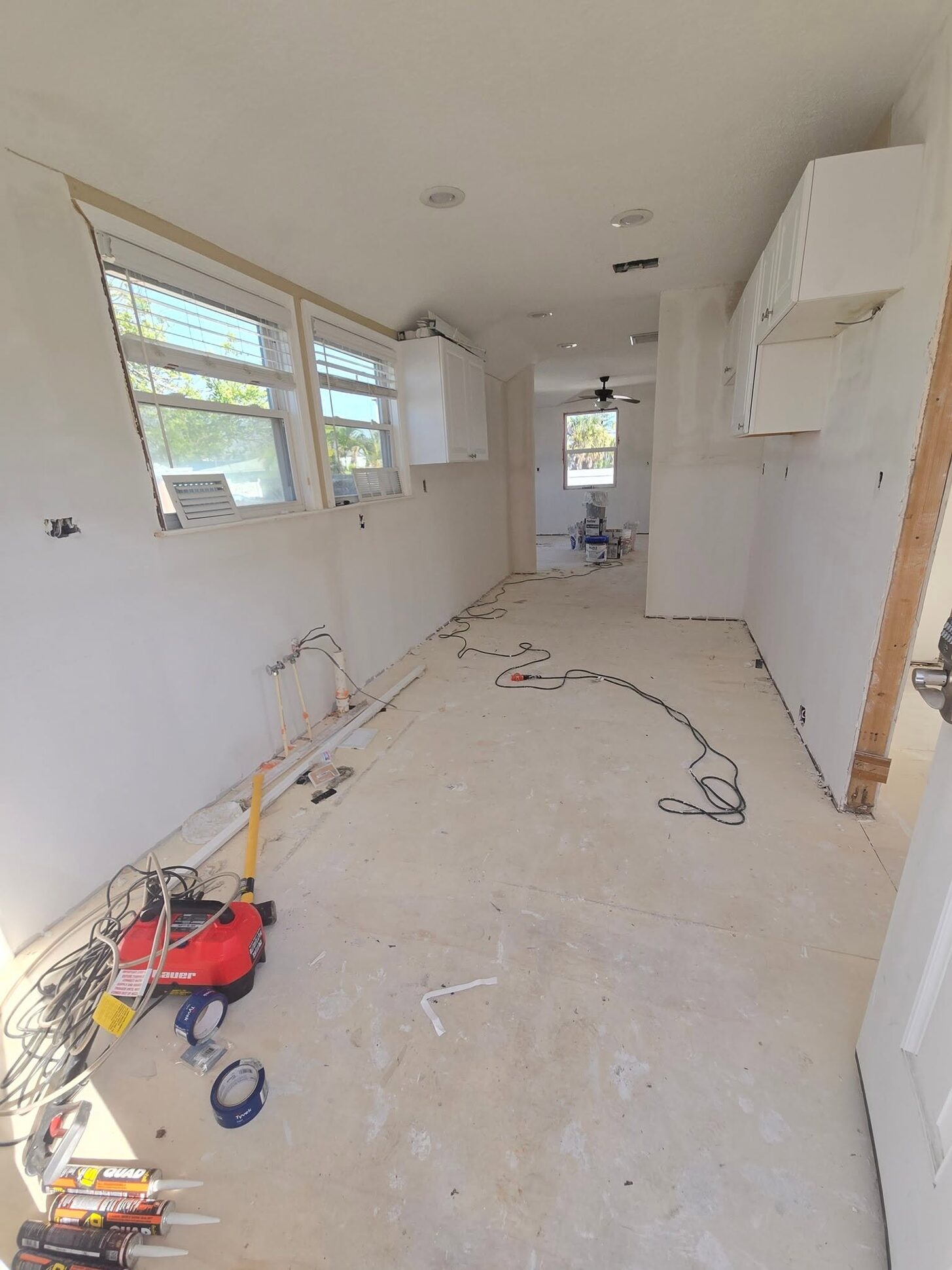 Isla Breeze interior closed in with new drywall by Reliant